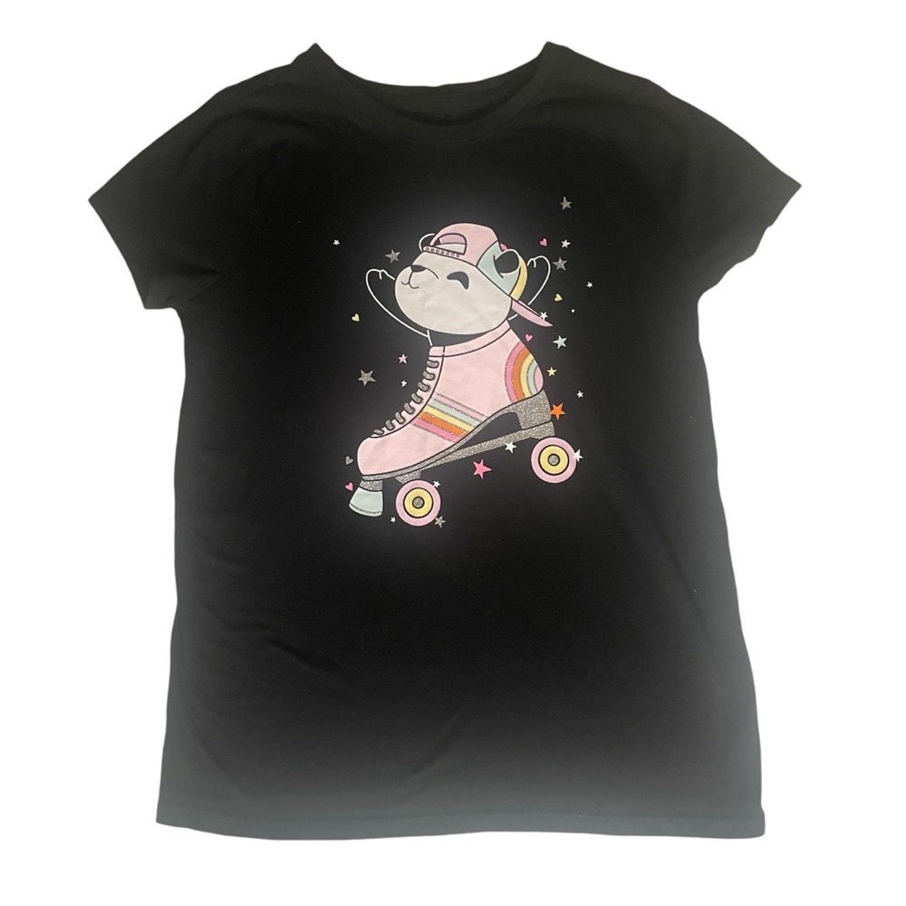 Girls Graphic Tee - Panda in Roller Skate